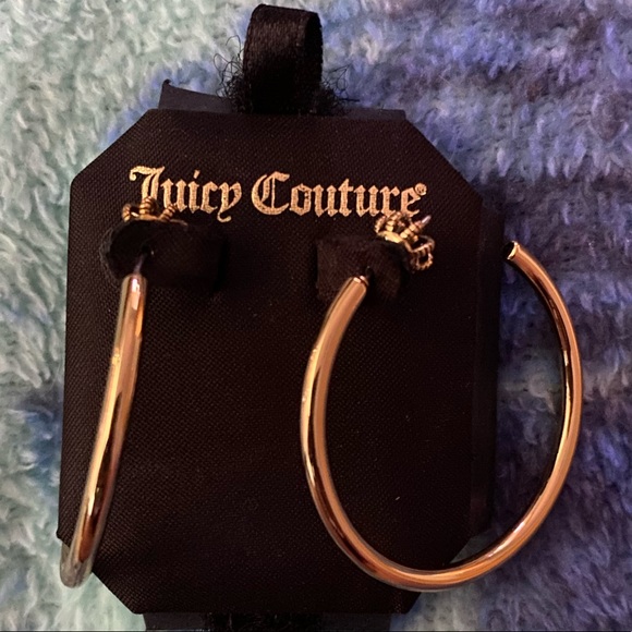 Juicy Couture gold hoop earrings. - Picture 2 of 2